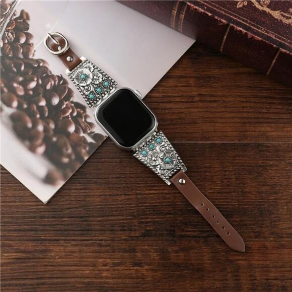 NEW Leather Western Apple Watch Band main image 4